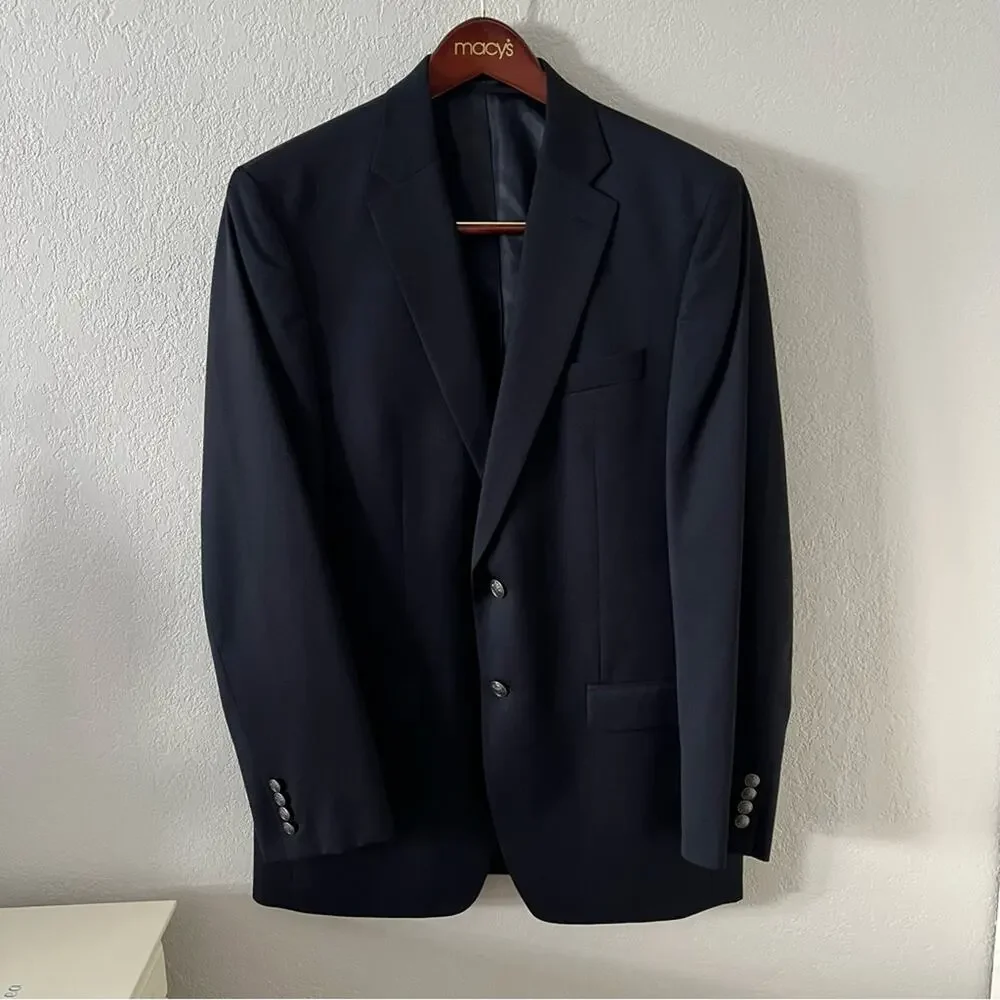 Michael Michael Kors Navy Blue Single Breasted Blazer